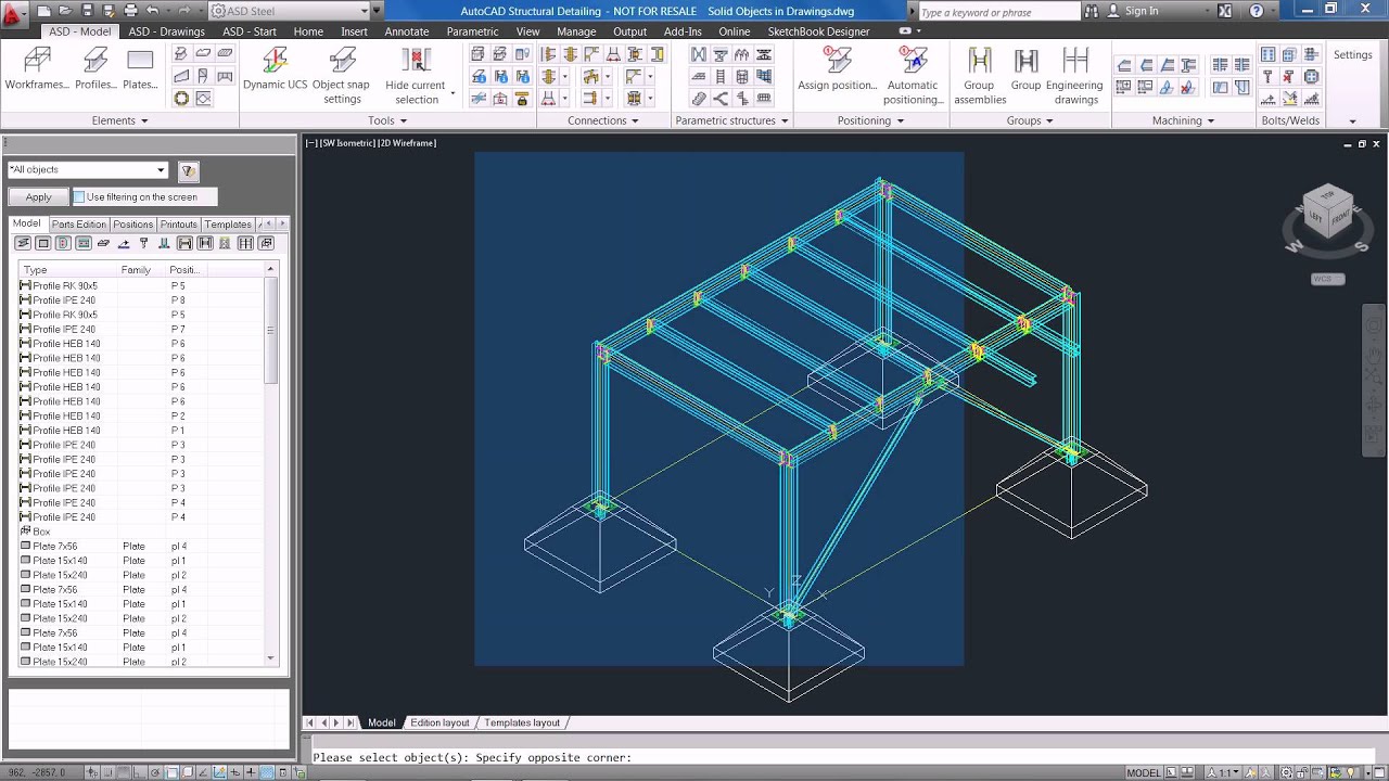 Autocad structural steel detailing